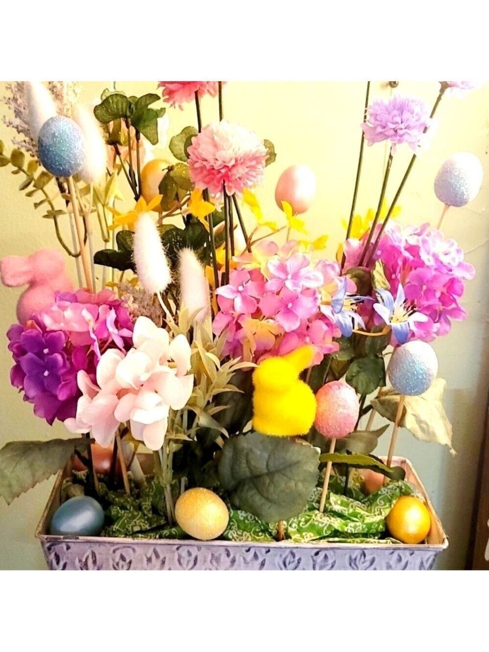 Handcrafted Planter Easter Table Decor 10x4